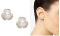 Charter Club Imitation Pearl & Pav&eacute; Stud Earrings, Created for Macy's